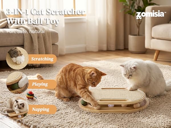 Cat Scratcher with Ball