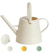 1 Gallon Watering Can Outdoor, Plastic Water Can for Plants with Comfort Grip Handle, Detachable ...