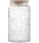 Custde Glass Storage Jars With Airtight Lid, 35oz Canister For Kitchen Counter with Bamboo Lid, b...