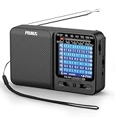 PRUNUS J-711 Portable Radio AM/FM/SW1-SW7 Shortwave Radio, USB-C Charging& AA Battery Operated, E...