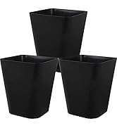 Small Bathroom Trash Can Plastic Garbage Can Square Waste Basket Trash Bins Container Bins for Ba...