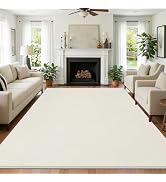 SHACOS Ultra Soft 6x9 Faux Rabbit Fur Area Rugs for Living Room, Non Slip Washable Plain Solid Co...