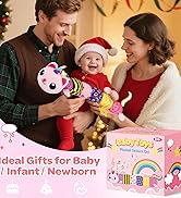 KIZZYEA Sensory Musical Unicorn Animal Stuffed Toys-Pink