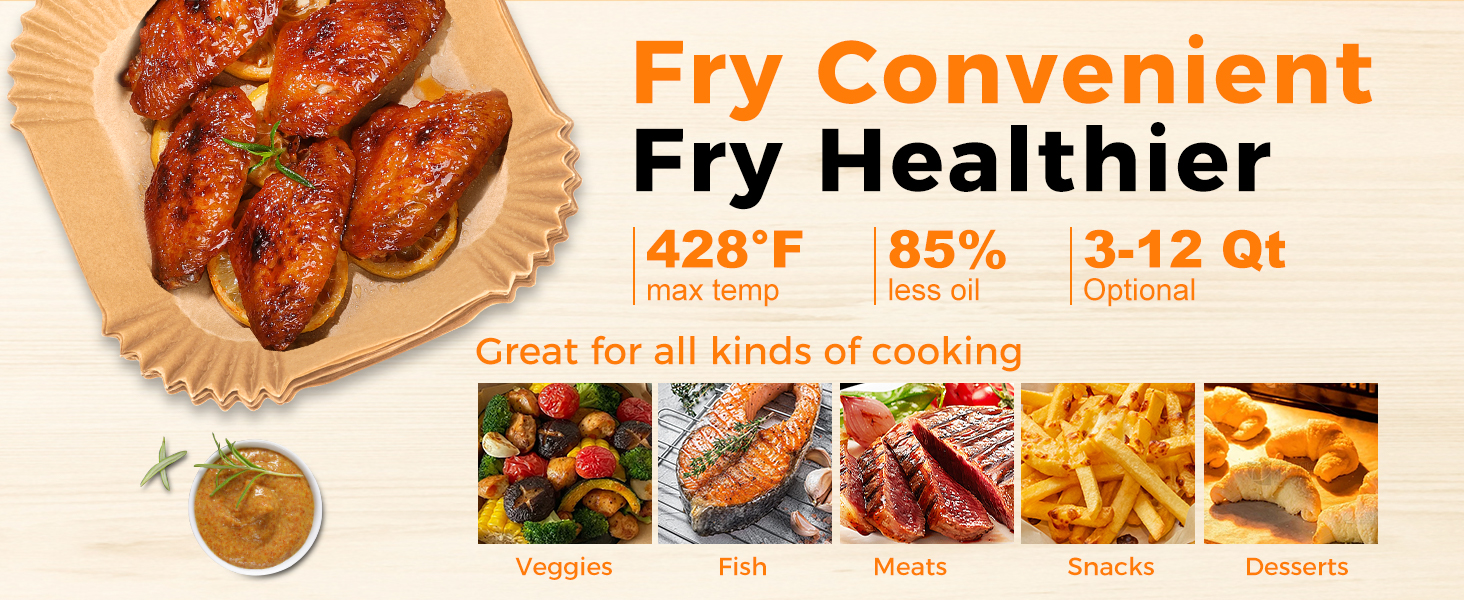 Air fryer paper liners