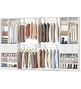 10FT Closet System with 4 Drawers, 120