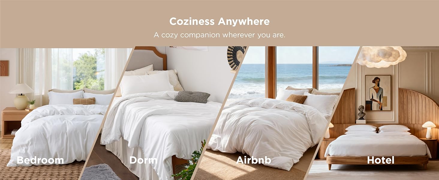 Bedsure Duvet Cover Soft Double Brushed Bedding Set for Kids Adults Zipper Closure NO Comforter