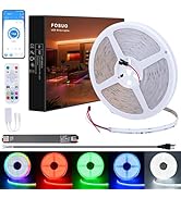 FOSUO RGBW Smart IC COB LED Strip Cool White 6000K 24V 32.8ft 7840LEDs WS2811 Addressable Color C...
