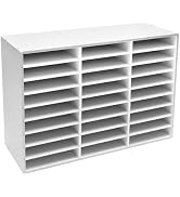 Literature Organizer, 27 Compartments Literature Sorter, Office Mailbox with Adjustable Shelves, ...