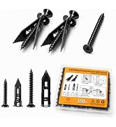 Jyphorixal 150Pcs Self Drilling Drywall Anchors with Screws Kit,Zinc Plated Steel,2 Sizes Expansi...