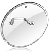 Antrader Tempered Glass Lid,9" Glass Covers for Pots,Pans and Skillets,1Set,Clear