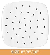 Numola 100 Pcs Air Fryer Liners Disposable Parchment Paper, 9 Inch Perforated Airfryer Sheets for...