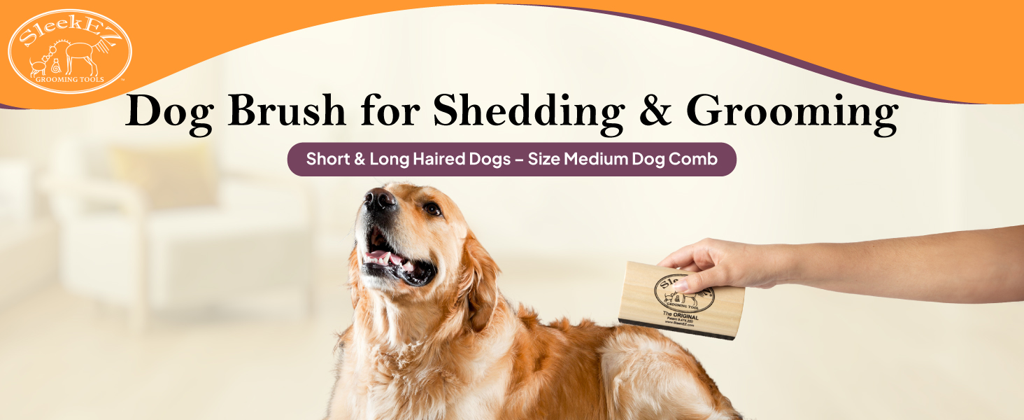 Dog Brush for Shedding Deshedding Grooming Tools Supplies All Hair Type Gift Idea Hair Remover Comb