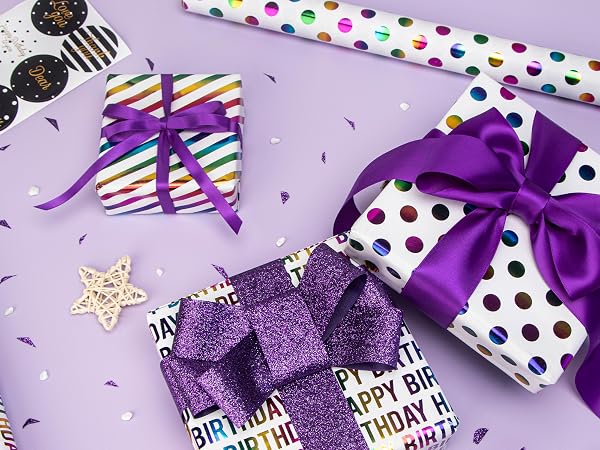 17inch birthday iridescent wrapping paper 2