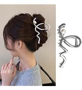 JATOMSSM 1 PCS Metal Large Claw Clips for Thick Heavy Hair, Strong Hold Big Non-Slip Hair Catch B...