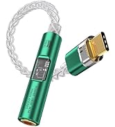 USB Type-C to 3.5mm Headphones Audio Jack Adapter, Hi-Res DAC Adapter with 8-Strand 4N Single Cry...