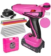THINKLEARN Cordless Hot Glue Gun - 20V Temp Adjust Hot Glue Gun with 43PCS Full Size Hot Glue Sti...