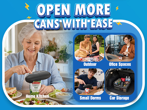 one touch can opener, arthritic hands, left handed can opener, hand held can opener