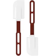 High-Temp Silicone Spatulas, 10'' Commercial Spatula 500°F Heat-Resistant Non-Stick Silicone Scra...