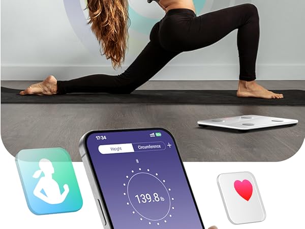 Progress Tracking Scale bmi scales digital weight and body fat bluetooth scale