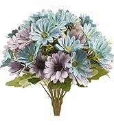 Ruidazon 4 Bundles Artificial Daisy Flowers, 12.2” Outdoor Daisies Flowers Artificial Fake Daisie...
