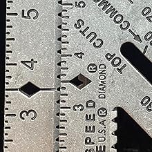 close up of the 2 patented diamond cutouts at 3 and a half inches - great for seat cuts