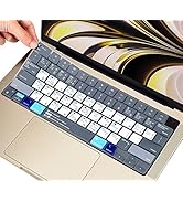 MacBook Shortcut Keyboard Cover for 2025-2023 MacBook Air 15.3" M4 M3 M2 Chip A3241 A3114 A2941/ ...