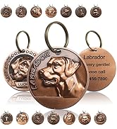 FYNIGO 3D Pattern Dog Cat Tags Engraved for Pets,Custom Pet Name ID Tag Personalized with 53 Excl...
