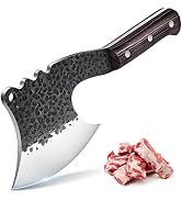 ROCOCO Meat Bone Cleaver Knife for Meat Cutting Handmade Heavy Duty Butcher Axes Hand Forged Full...