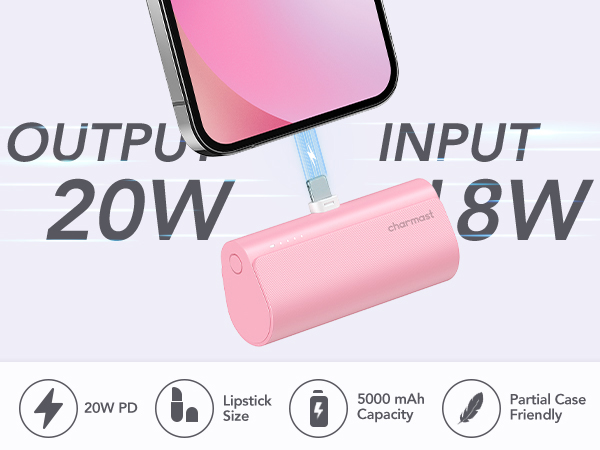 Charmast Small Portable Charger, 20W Fast Charging