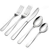 BEWOS 20 Piece Silverware Set - Stainless Steel Silverware Sets for 4 Include Spoon, Forks, Knive...