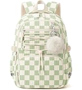 WOBAGMEN Corduroy Backpack for Women,Cute Aesthetic Backpack with Multi-Pocket, Lightweight Bookb...