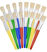 16Pcs Paint Brushes for Kids, Easy Cleaning and Good for Little Hands to Grip Kids Paint Brushes,...