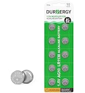 DURNERGY LR1130 Battery 10 Pack, AG10 Button Cell Batteries, 389 Watch Battery, LR1130 Button Cel...