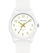 SOCICO Kids Analog Watch for Boys Girls, Easy to Read Learning Time Watch, 50M Waterproof, Soft B...