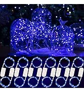 HXWEIYE 12 Pack 7ft 20LED Blue Fairy Lights Battery Operated for Mason Jar DIY Wedding Party Bedr...