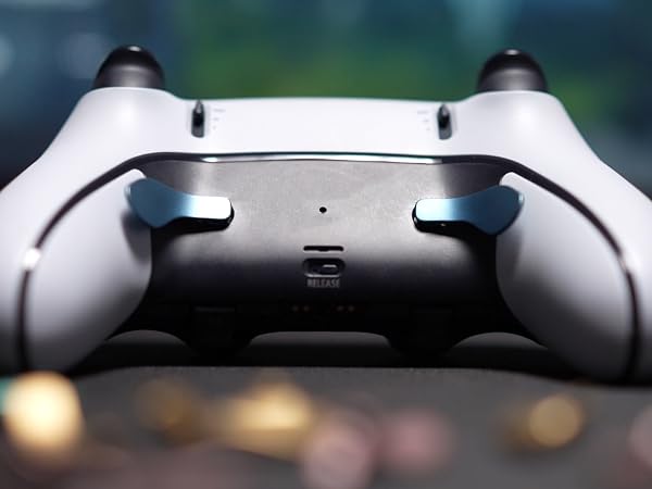 eXtremeRate Back Paddles for PS5 Edge Controller Replacement Interchangeable Metal Back Buttons