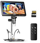 TOMLOV DM9 Max Digital Microscope: 20MP 10.1" 1500X HD IPS Coin Microscope Magnifier for Error Co...