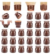 CHUNZEXI 24 Pack Chair Leg Floor Protectors for Hardwood Floors, Silicone Felt Covers Pads Caps, ...