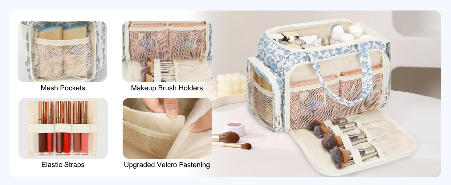 dual-handle cosmetic bag