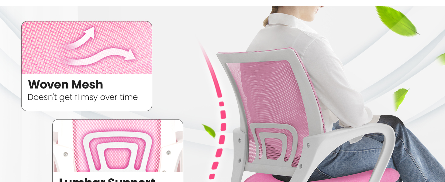 Comfortable mesh chair with breathable supportive mesh back support