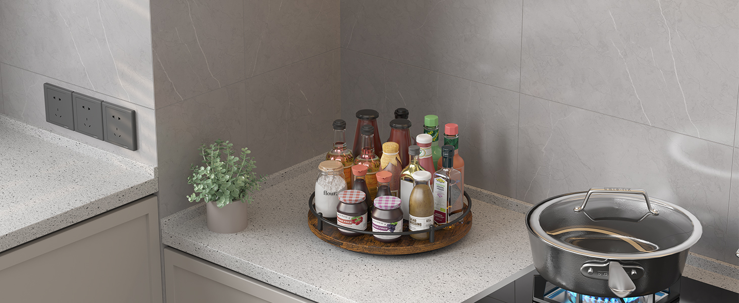 fridge organizer trays rotating tabletop trays refrigerator wood carbonized kitchen cabinet dresser