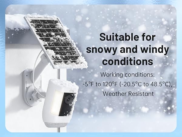 Solar Panel and 2-In-1 Wall Mount for Ring Cam
