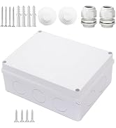Junction Box, Zulkit Project Box with Reserved Holes IP65 Waterproof Dustproof Electrical Box ABS...