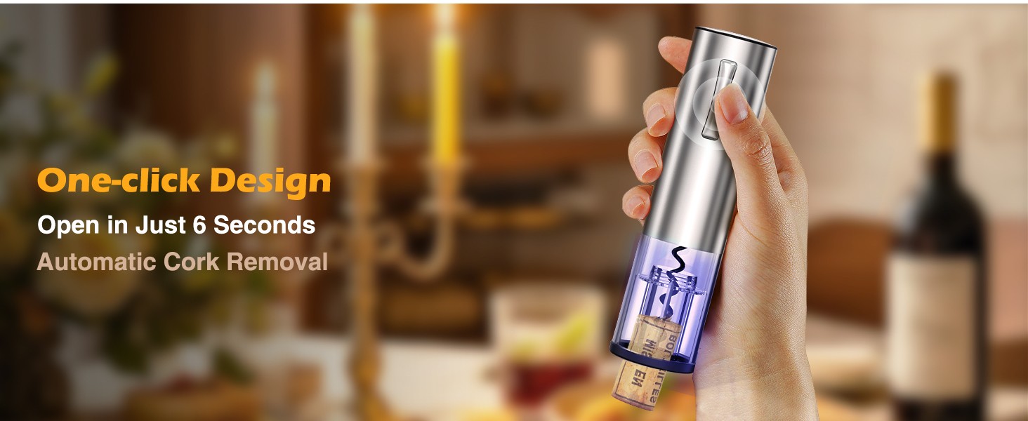 Electric Wine Opener Set, 4 in 1 Electric Wine Bottle Opener