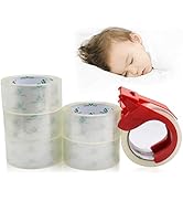No Noise Quiet Clear Packing Tape, Heavy Duty Packaging Tape, Refill Rolls for Sealing Packing an...