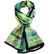 Salutto Women 100% Silk Scarves Van Gogh Painted Scarf