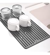 Amyandone Dish Drying Mat, Elegant Drying Mat for Kitchen Counter, Multipurpose Durable Food Grad...