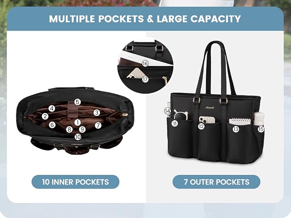 LOVEVOOK Laptop Tote Bag for Women Work, Teacher Nurse Bag, Utility Computer Bag Purse Handbag