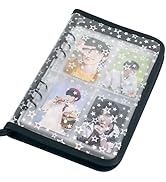 A5 Kpop Photocard Binder with 25 Inner Pages 4-Pocket Card Pages, 6 Ring A5 Binder Card Collector...