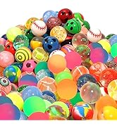 Pllieay 264Pcs (1inch/27mm) Bouncy Balls Bulk, Rubber Balls 27mm Bouncy Ball for Kids, Bulk Balls...